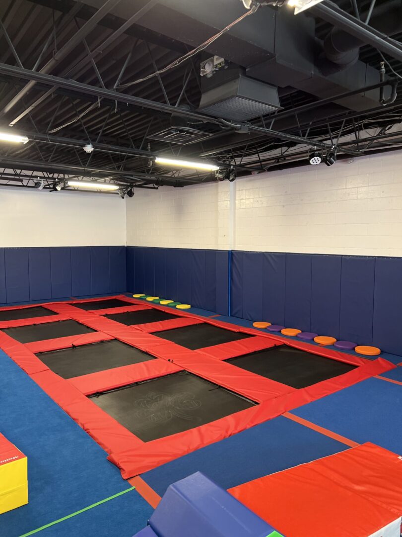 BITTY BOUNCERS facility room Elite Trampoline Academy